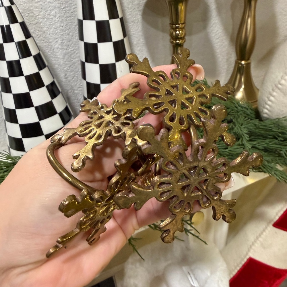 Set of 4 Vintage‎ Brass Angel Napkin Rings – Holiday Table Decor